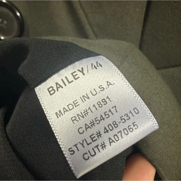 Bailey 44 USA Dark Olive and Black Double Breasted Knit Jacket Womens Medium - Picture 13 of 13